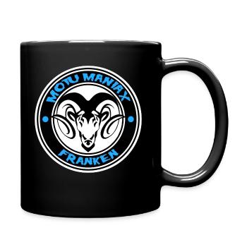 MOTU Maniax Franken Logo BLAU - Tasse einfarbig - Schwarz - Rechts