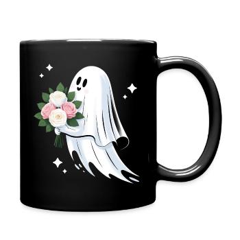 HALLOWEEN Braut niedlicher Geist Hochzeit Gespenst - Tasse einfarbig - Schwarz - Rechts