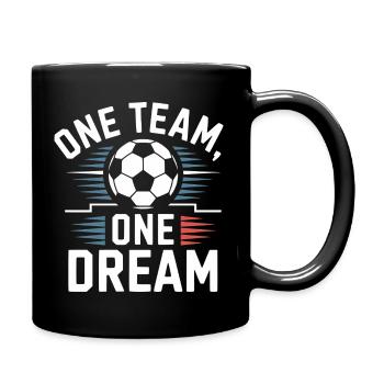 ONE TEAM ONE DREAM - Full Colour Mug - black - Right