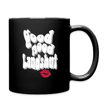 Good Mood Shirt im Landshut Design - Tasse einfarbig - Schwarz - Rechts