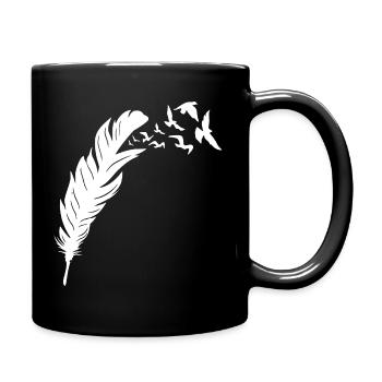 Feathered Freedom Bird Flight Design - Full Colour Mug - black - Right