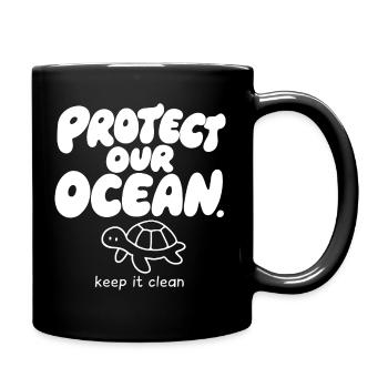Protect Our Ocean - Full Colour Mug - black - Right