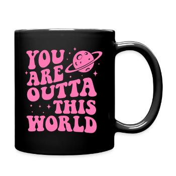 Vous êtes hors de ce monde Planète Rose - Mug uni - noir - Droite