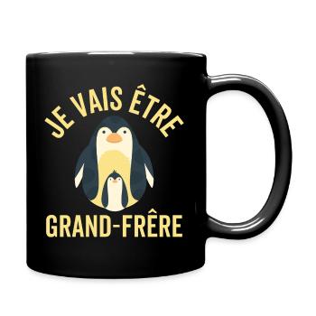 Je Vais Être Un Grand Frère pingouins - Mug uni - noir - Droite