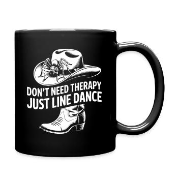 Line Dance Cowboy Statement - Full Colour Mug - black - Right
