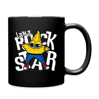 Funny Rock star Cartoon Star – Cool Music Lover - Tasse einfarbig - Schwarz - Rechts