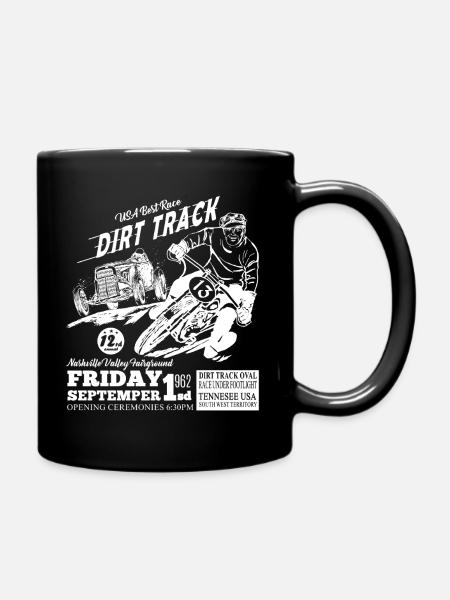 Tenessee Dirt Track Blanc - Mug uni - noir