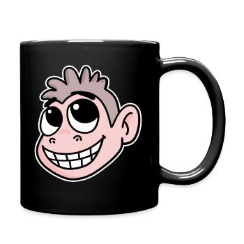 Drôle de tête de singe - Mug uni - noir - Droite