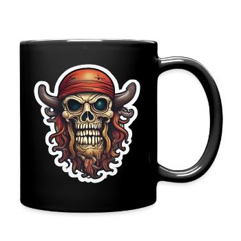 Pirate Skull with Heroic Chimera - Full Colour Mug - black - Right