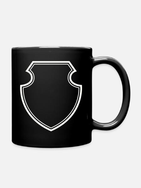wappen leer - Tasse einfarbig - Schwarz
