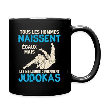 Judo Geschenk - Tasse einfarbig - Schwarz - Rechts
