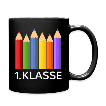 Schulanfang Erstklässler Schulanfänger Schulbeginn - Tasse einfarbig - Schwarz - Rechts