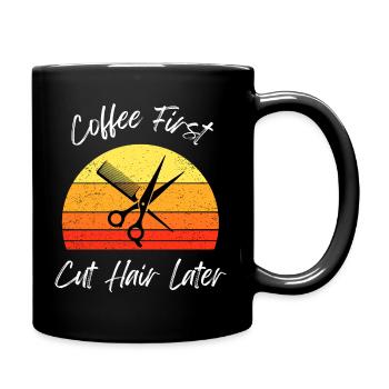Vintage Sunset Coupe de Cheveux Design - Mug uni - noir - Droite