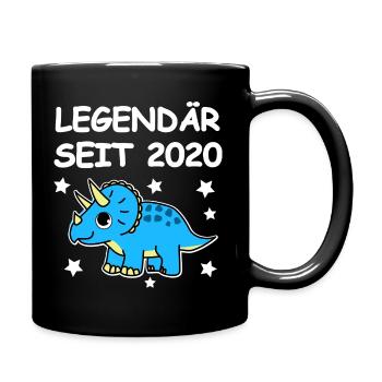 Legendär seit 2020 Triceratops - Tasse einfarbig - Schwarz - Rechts