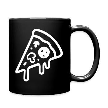 Icône de la pizza - Mug uni - noir - Droite