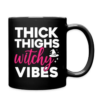 Witchy Vibes Magischer Hexen Style - Tasse einfarbig - Schwarz - Rechts