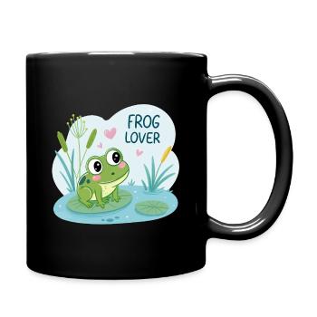 Frosch-Liebhaber - Tasse einfarbig - Schwarz - Rechts