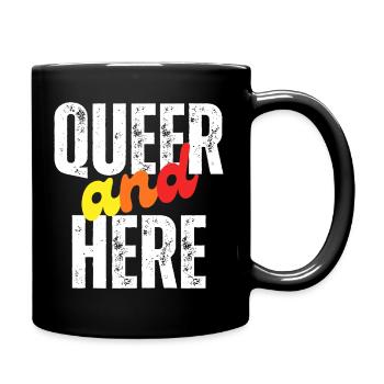 Mutiges queeres und stolzes Typografie-Design - Tasse einfarbig - Schwarz - Rechts