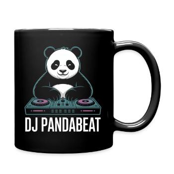 DJ PANDABEAT Panda DJ Beats Rave Club Musik - Tasse einfarbig - Schwarz - Rechts