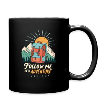 Mountain adventure backpack - Full Colour Mug - black - Right