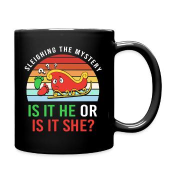 Werdender Papa werdende Väter Weihnachten - Tasse einfarbig - Schwarz - Rechts