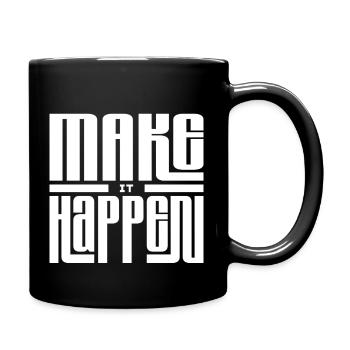 Expression of Joy in Linear Typography - Full Colour Mug - black - Right