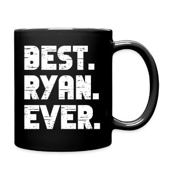 Best Ryan Ever Geschenk Spruch - Tasse einfarbig - Schwarz - Rechts