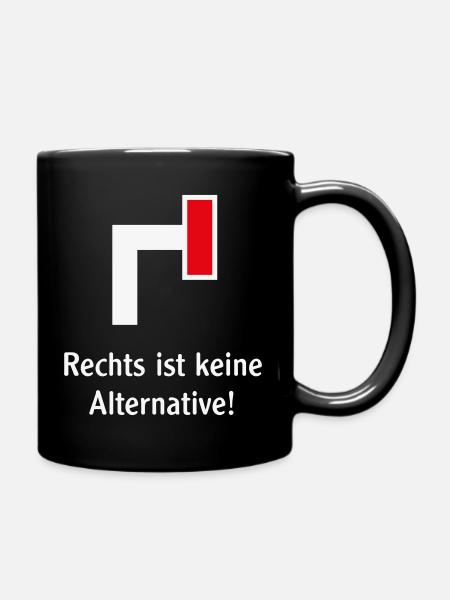 Right is not an alternative! (against the right / V1) - Full Colour Mug - black
