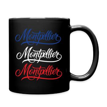 Montpellier Retro Lettering Design - Full Colour Mug - black - Right