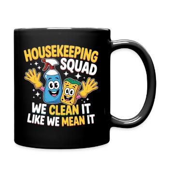 Funny Cleaning Design - Full Colour Mug - black - Right