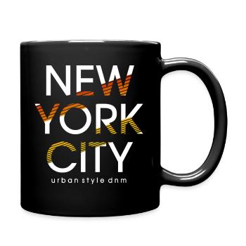 Lebendiger urbaner Stil von New York City - Tasse einfarbig - Schwarz - Rechts