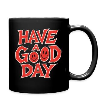 Impression de motivation sourire édifiant - Mug uni - noir - Droite