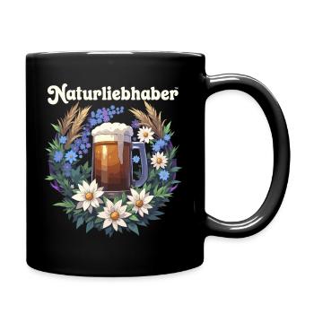 Naturliebhaber Bierkranz Trachtenshirt Ersatzdirnd - Tasse einfarbig - Schwarz - Rechts