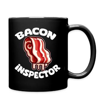 Inspector Bacon Cartoon - Full Colour Mug - black - Right