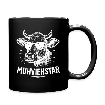 Chemise d’humour de vache – Muhviehstar Design - Mug uni - noir - Droite