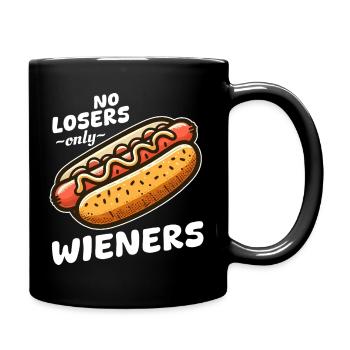Hot dog No Losers Wieners - Full Colour Mug - black - Right