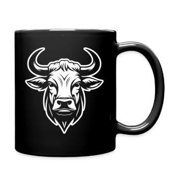 Tête de Taureau Taureau - Mug uni - noir - Droite