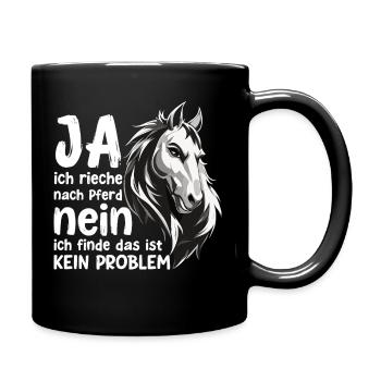 Horse Saying with Horse Head Statement Hobby - Full Colour Mug - black - Right