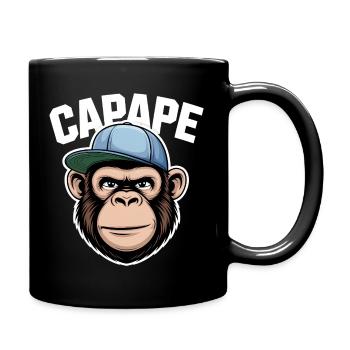 Capape Monkey Head with Cap Urban Style - Full Colour Mug - black - Right