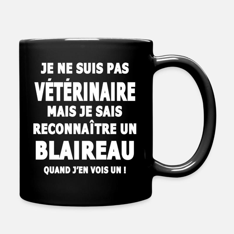reconnait un blaireau humour sarcsme - Mug uni - noir