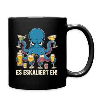 Kraken Barkeeper es eskaliert eh - Tasse einfarbig - Schwarz - Rechts