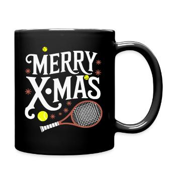 Tennis Noël Noël Sweat à capuche Chemise Mug - Mug uni - noir - Droite