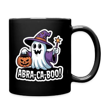 Wizard Boo – Spooky Cute Halloween Ghost wand - Tasse einfarbig - Schwarz - Rechts