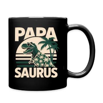 Papa Saurus Rex dinosaure Cadeau de fête des pères - Mug uni - noir - Droite