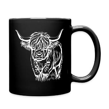 Cadeau de bovins Highland écossais - Mug uni - noir - Droite