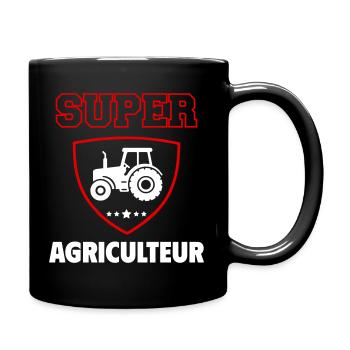 Super agriculteur, fête des pères, noël - Mug uni - noir - Droite