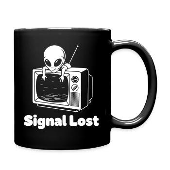 Signal Lost Alien TV - Full Colour Mug - black - Right