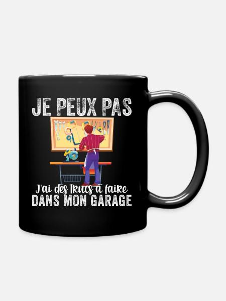 Je Peux Pas J'Ai des Trucs à Faire dans Mon Garage - Mug uni - noir