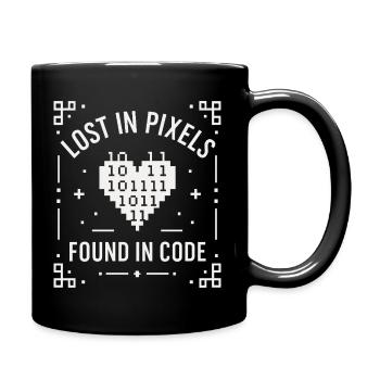 Perdu dans les pixels - Mug uni - noir - Droite