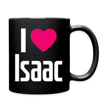 I Love Isaac Pink Heart I Love Isaac - Full Colour Mug - black - Right